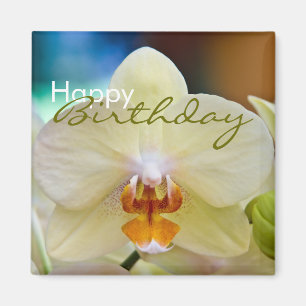 Orchid • Happy Birthday Magnet