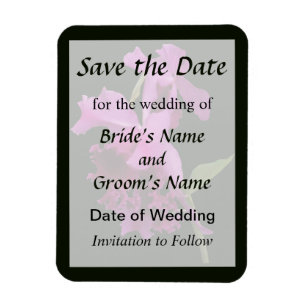 Orchid Harold Carls Save the Date Magnet