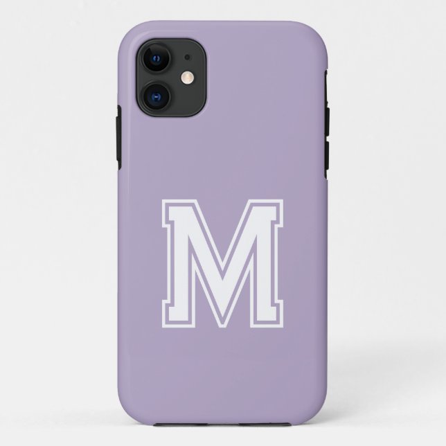 Orchid Haze Solid Colour | Minimalist Monogram Case-Mate iPhone Case (Back)