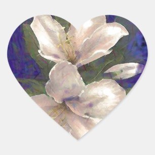 Orchid Heart Sticker