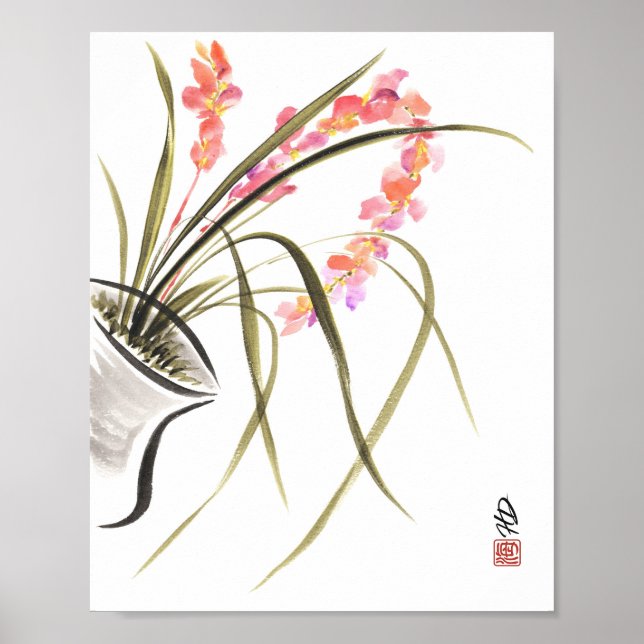 Orchid in Bloom Poster (Front)