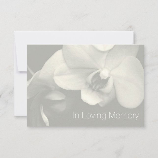 Orchid In Loving Memory 6 Celebration of Life Invitation (Front)