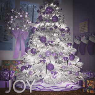 Orchid Kaleidoscope Brushed Polyester Tree Skirt