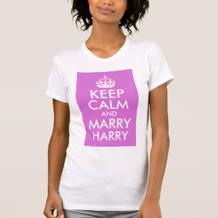 Orchid Keep Calm and Marry Harry T-Shirt