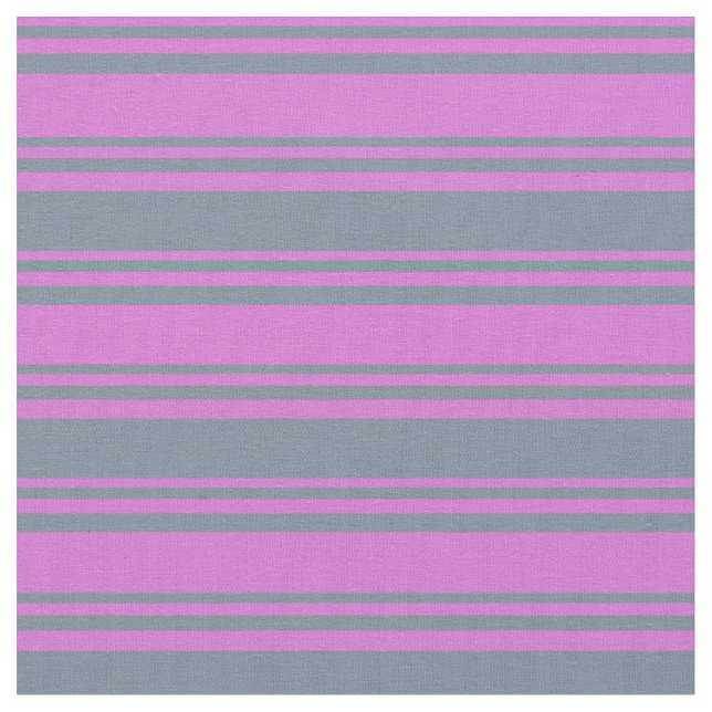 Orchid & Light Slate Grey Coloured Pattern Fabric (Close Up)