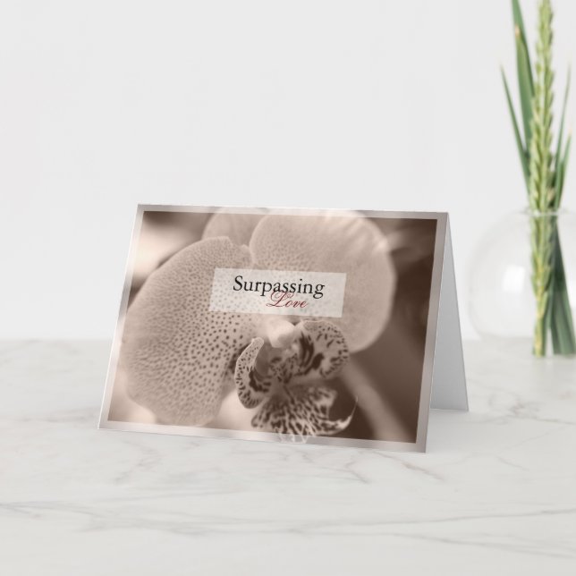 Orchid Love Greeting Card (Front)