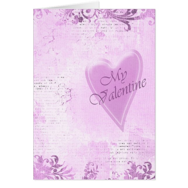Orchid Love Letter Sweetheart Valentine Card (Front)