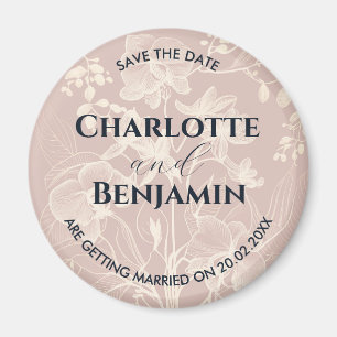 Orchid Love   Wedding   Save The Date Magnet