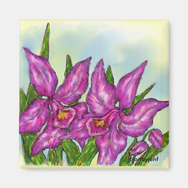 Orchid magnetic magnet (Front)