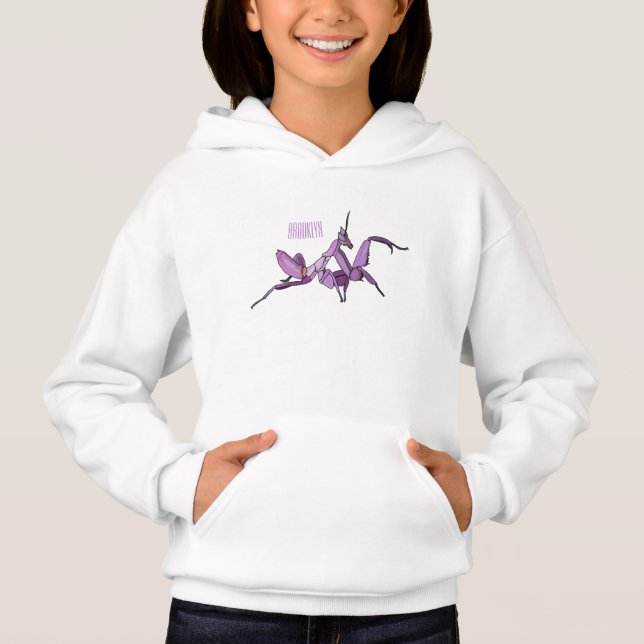 Orchid mantis cartoon illustration (Front)
