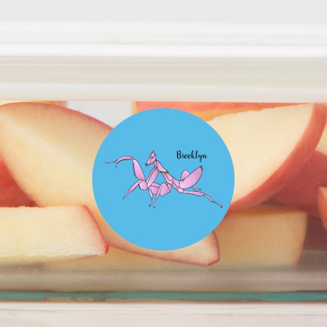 Orchid mantis cartoon illustration  (Affixed)