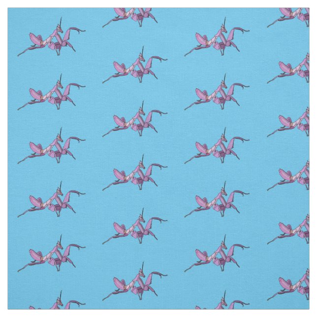 Orchid mantis cartoon illustration fabric (Swatch)