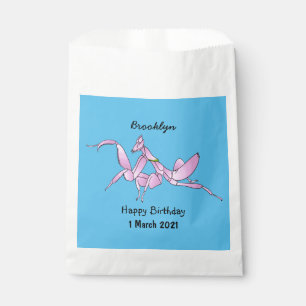 Orchid mantis cartoon illustration favour bag