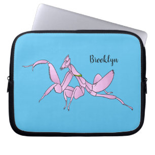 Orchid mantis cartoon illustration  laptop sleeve