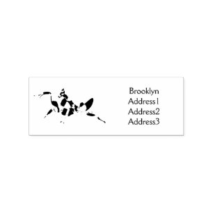 Orchid mantis cartoon illustration rubber stamp