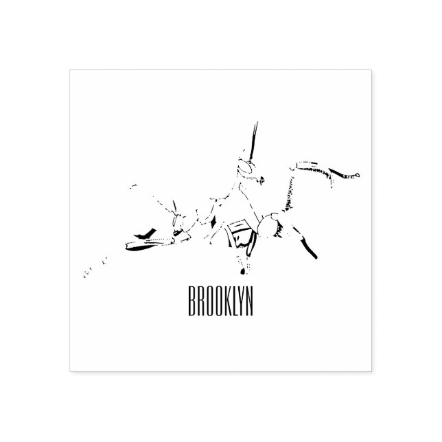 Orchid mantis cartoon illustration rubber stamp (Imprint)