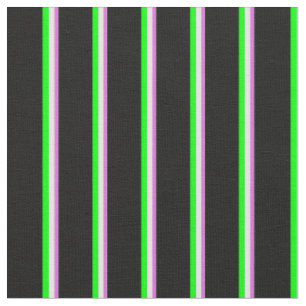 Orchid, Mint Cream, Lime & Black Coloured Lines Fabric