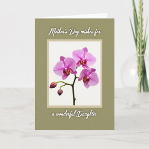 Orchid Mothers Day Card Wishes