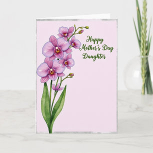 Orchid Mothers Day Daughter Card