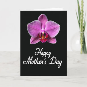 Orchid Mothers Day Illustration Card