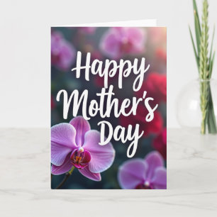 Orchid Mothers Day Message Card