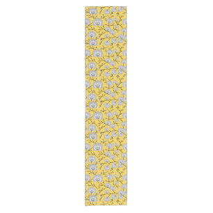 orchid mustard pattern short table runner