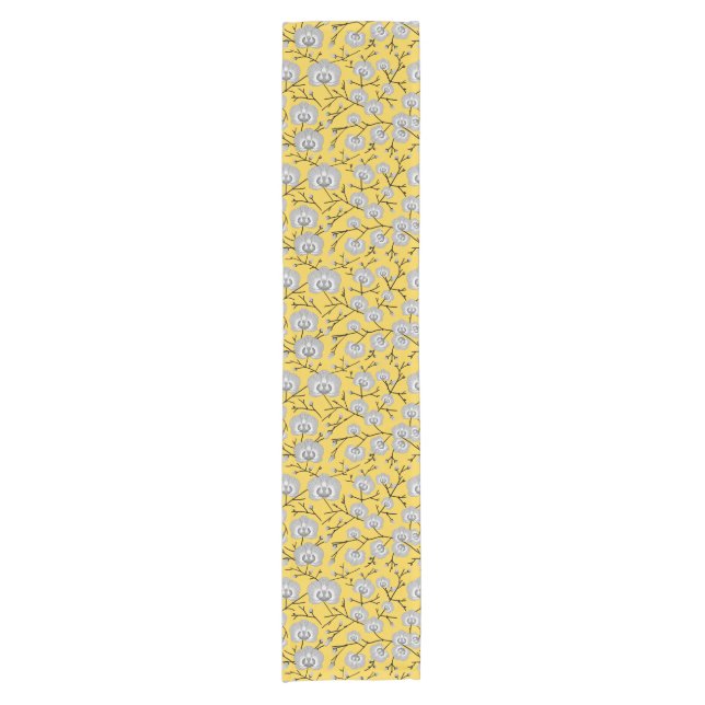 orchid mustard pattern short table runner (Front)