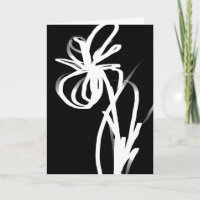Orchid Noir: Abstract Black & White