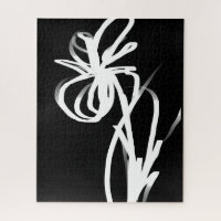 Orchid Noir: Abstract Black & White