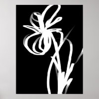 Orchid Noir: Abstract Black & White