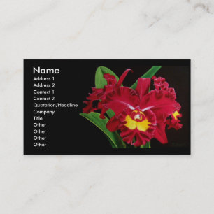 Orchid Oil on Canvas Business Cards