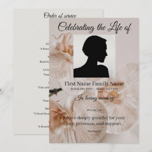 Orchid order of service invitation