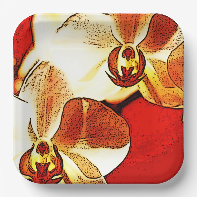 Orchid Paper Plate (Front)