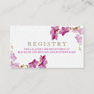 Orchid Paradise Wedding Registry Card