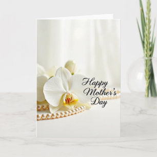 Orchid Pearls Mothers Day Card