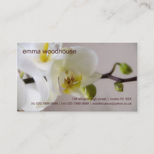 Orchid • Personal Business Card (Front)