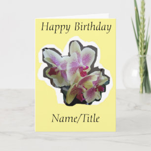 Orchid photography Birthday card wife friend nana
