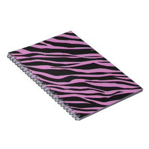 Orchid Pink Zebra Striped Notebook