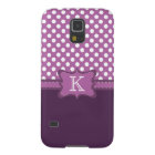 Orchid Polka Dot Monogram Samsung Galaxy S45 Case