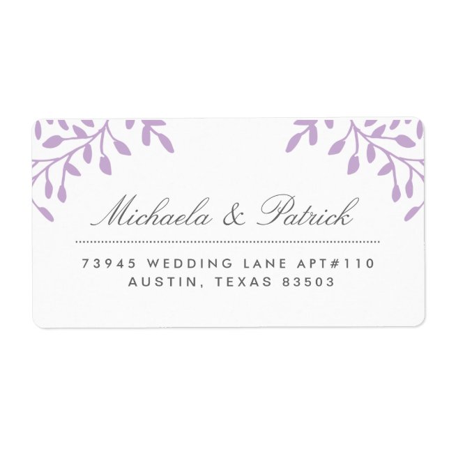 Orchid Purple Address Labels (Front)