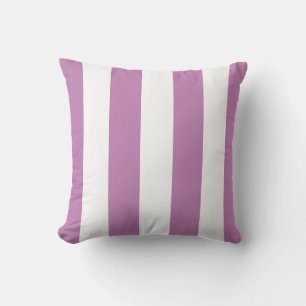 Orchid Purple and White Stripe Pillow