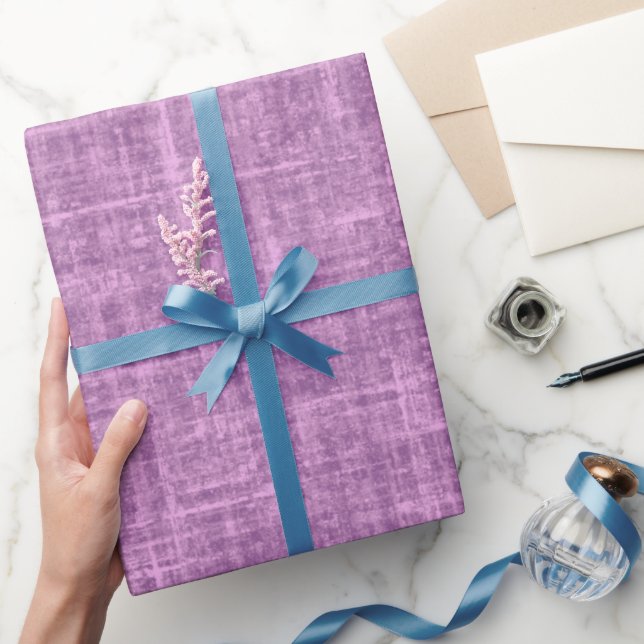 Orchid Purple Linen Wrapping Paper (Gifting)