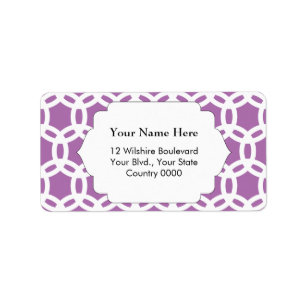 Orchid Purple Pattern Label