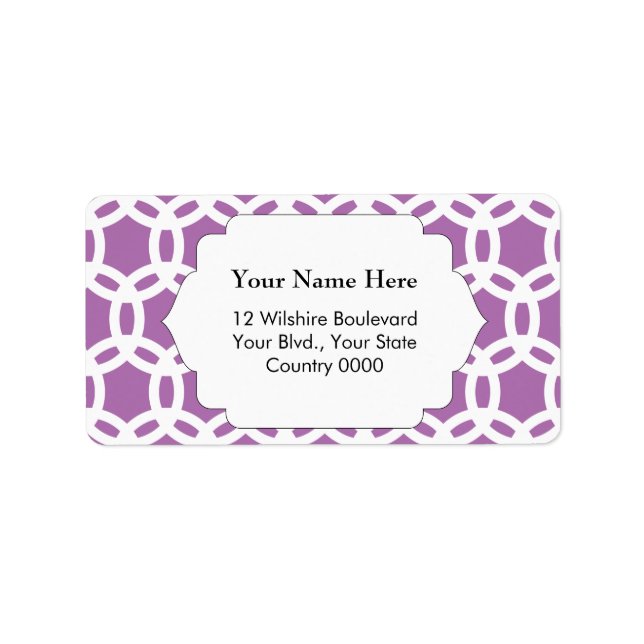 Orchid Purple Pattern Label (Front)