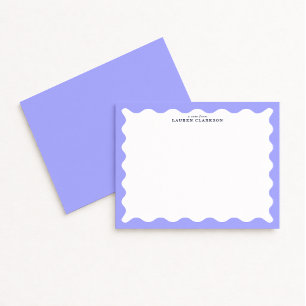 Orchid Purple Wavy Frame Note Card