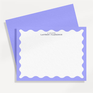 Orchid Purple Wavy Frame Note Card