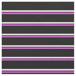 Orchid, Purple, White & Black Pattern Fabric