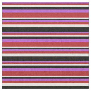 Orchid, Red, Light Yellow, and Black Coloured Fabric