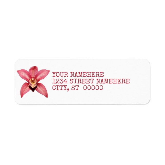 Orchid Return Address Label (Front)