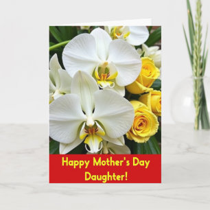Orchid Rose Sweet Mothers Day Card
